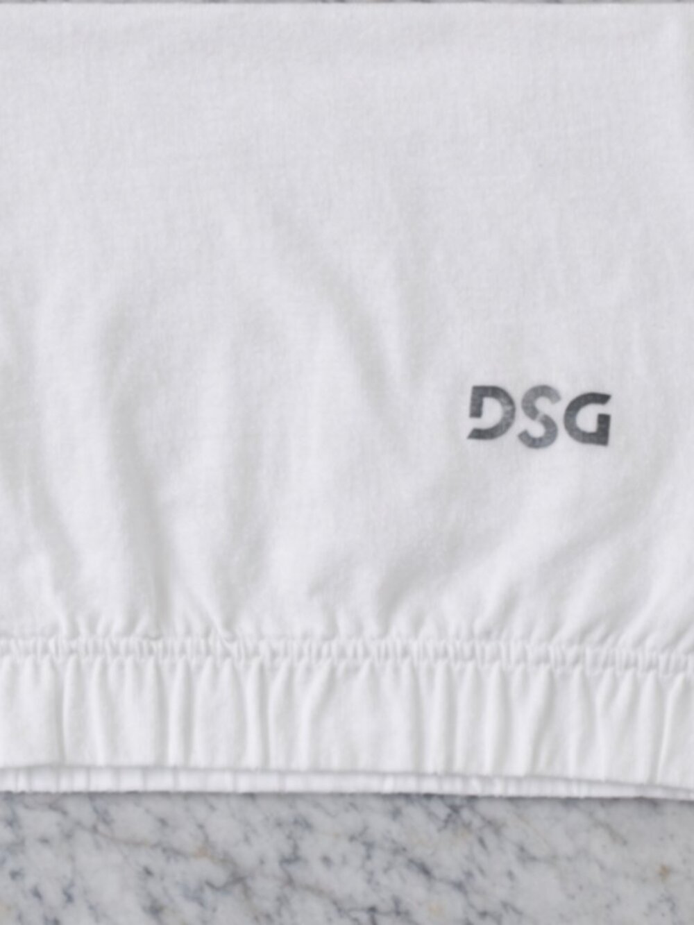 DSG Womens Small Cropped Top  Cinch Waist White Short Sleeve T-Shirt - Picture 6 of 7